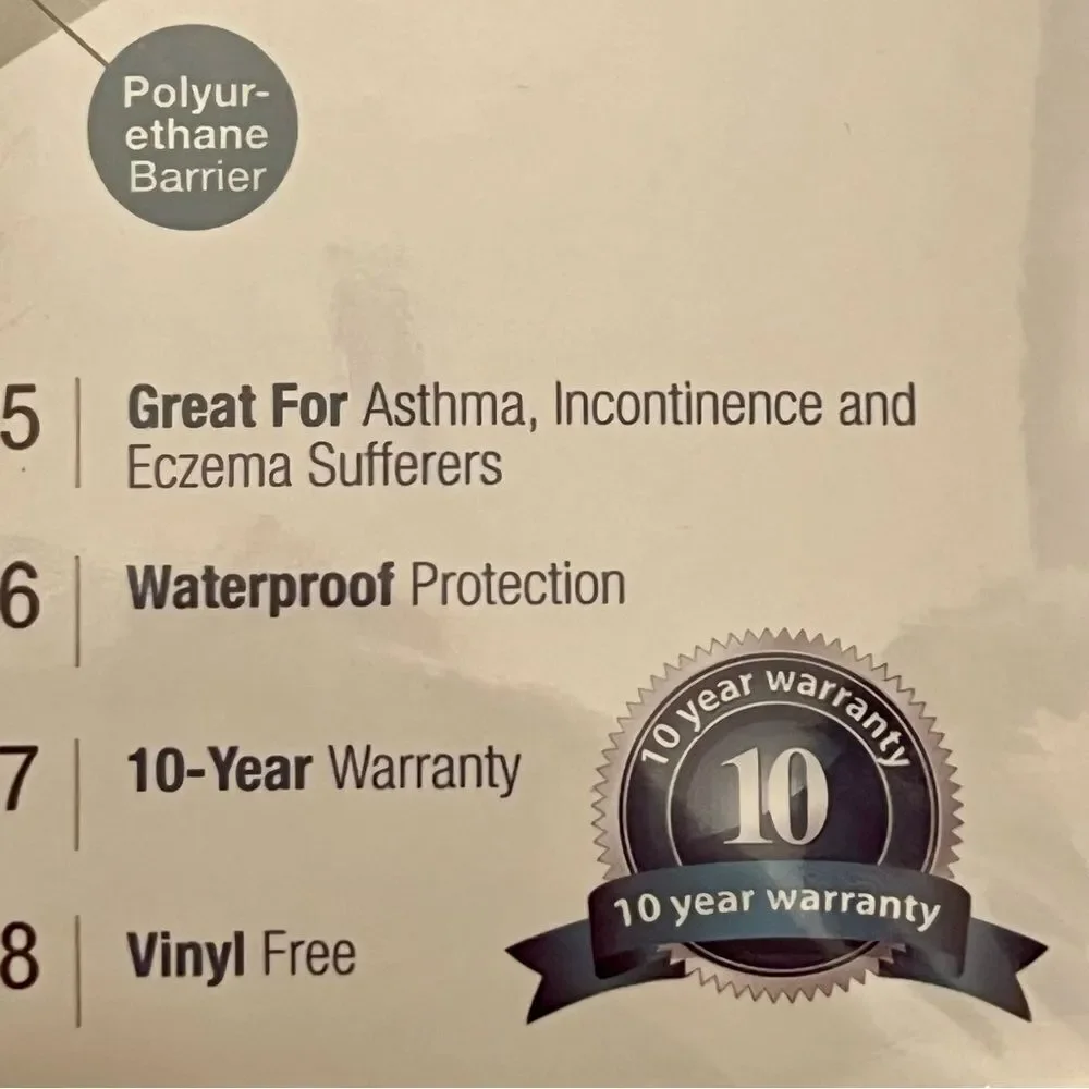 SafeRest Cali King Size Premium Hypoallergenic Waterproof Mattress Protector